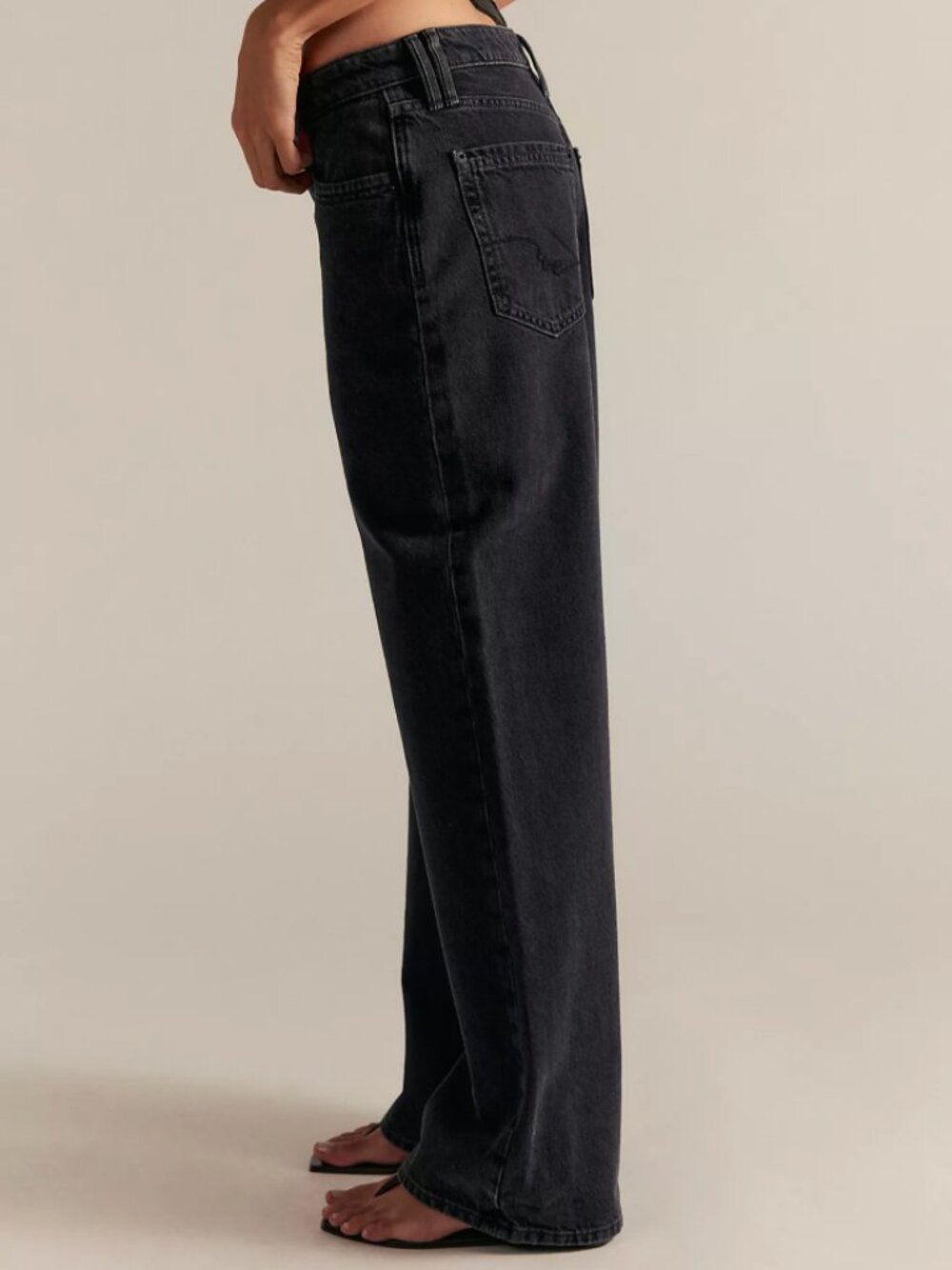 Free People Black Wide Leg Flare Jeans - Picture 4 of 4